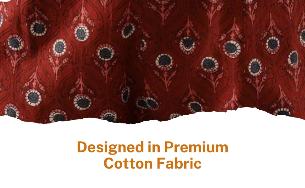 Maroon Cotton Anarkali Kurta Set: Gotta Patti Embroidery