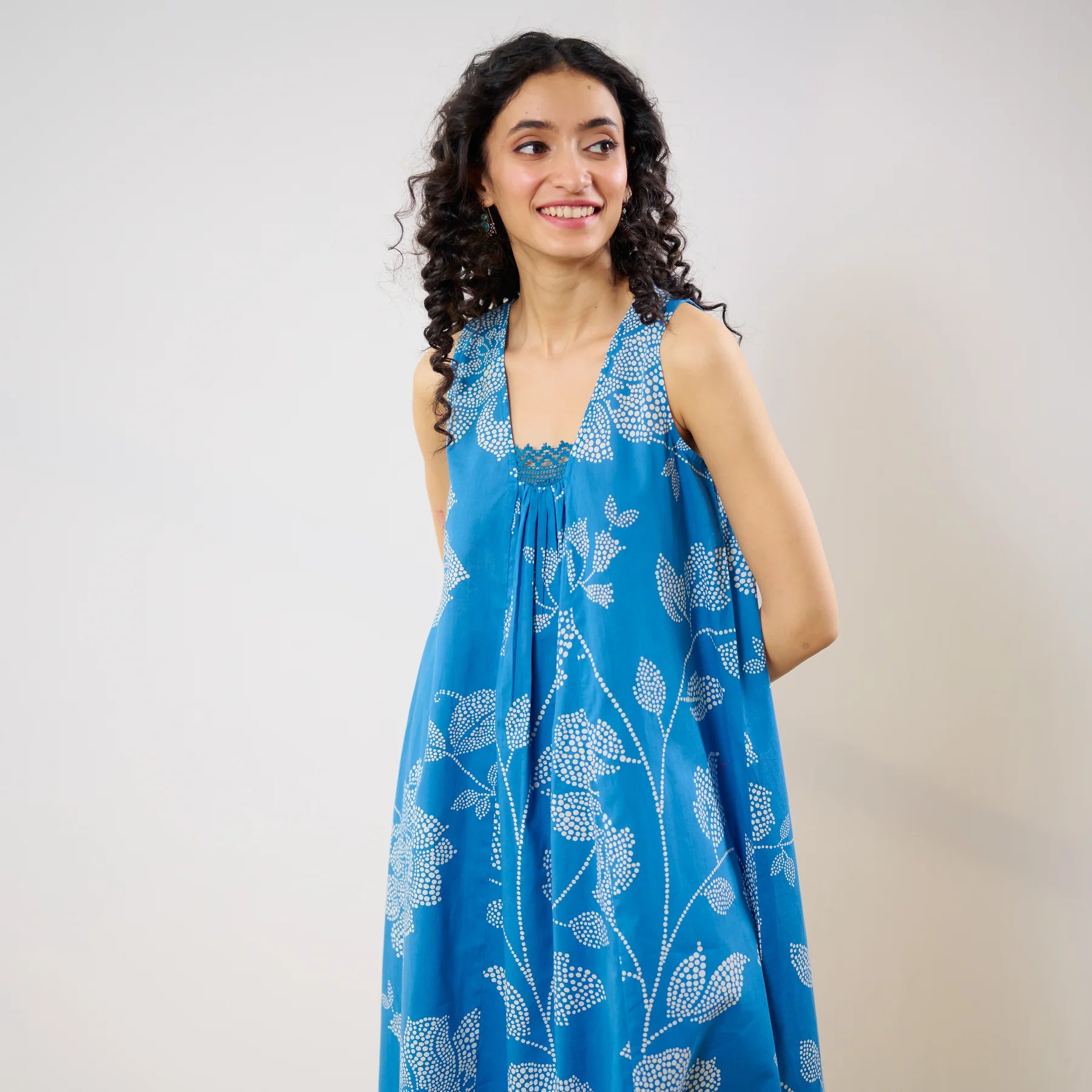 Blue Cotton Kurta Set