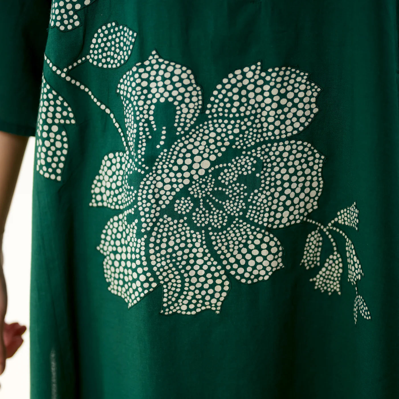 Green Meadow Patchwork Cotton Kurta Set