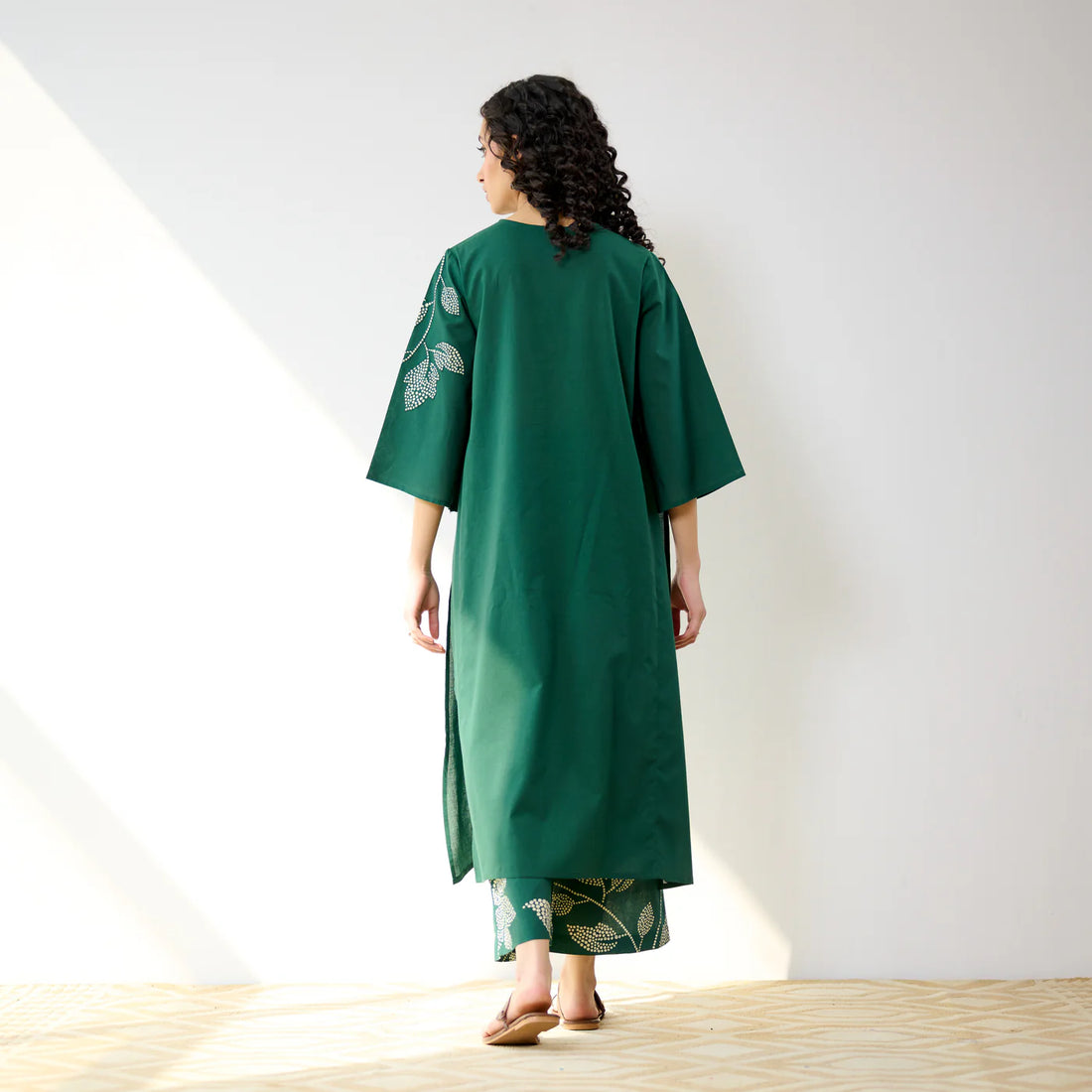 Green Meadow Patchwork Cotton Kurta Set