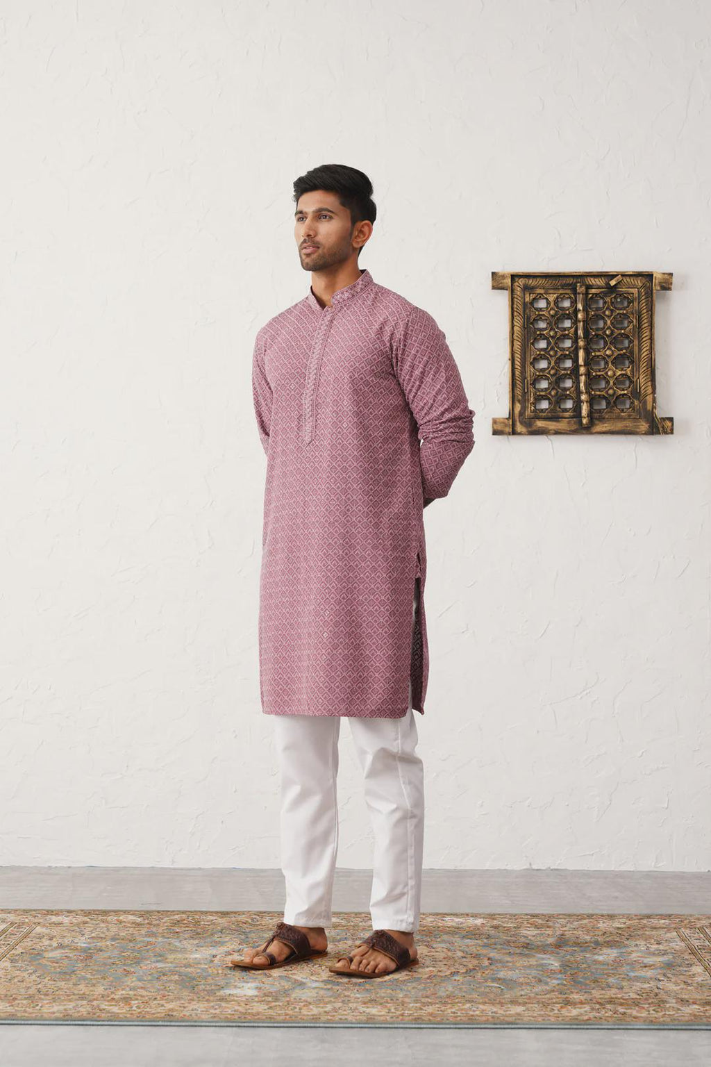 Mauve Men's Kurta Set