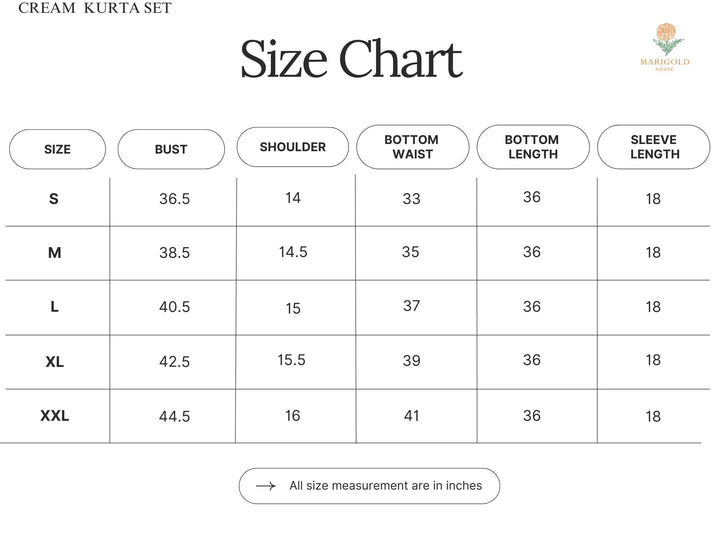 Cream Color Kurta Set