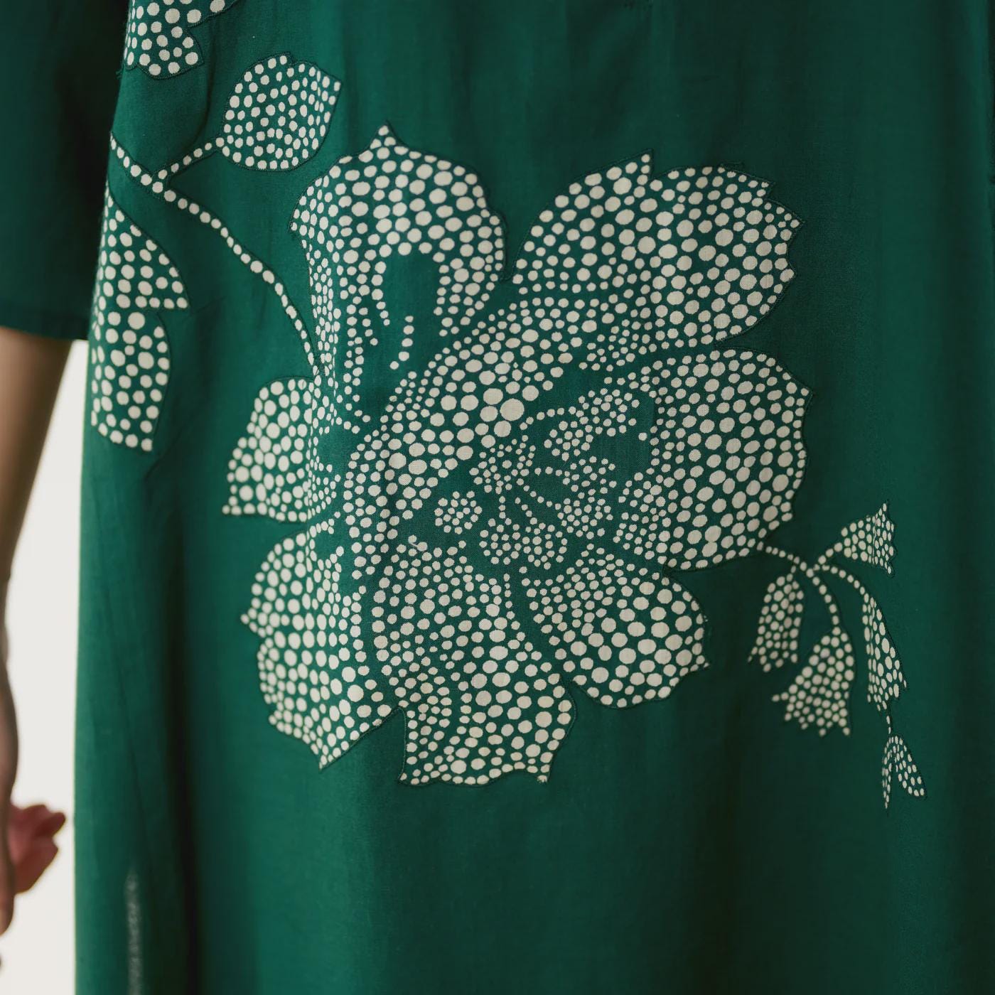 Green Meadow Patchwork Cotton Kurta Set