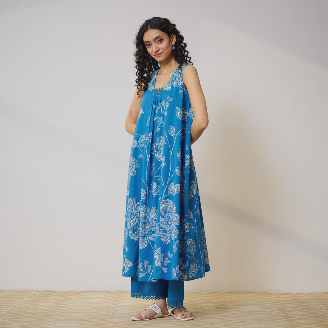 Blue Cotton Kurta Set