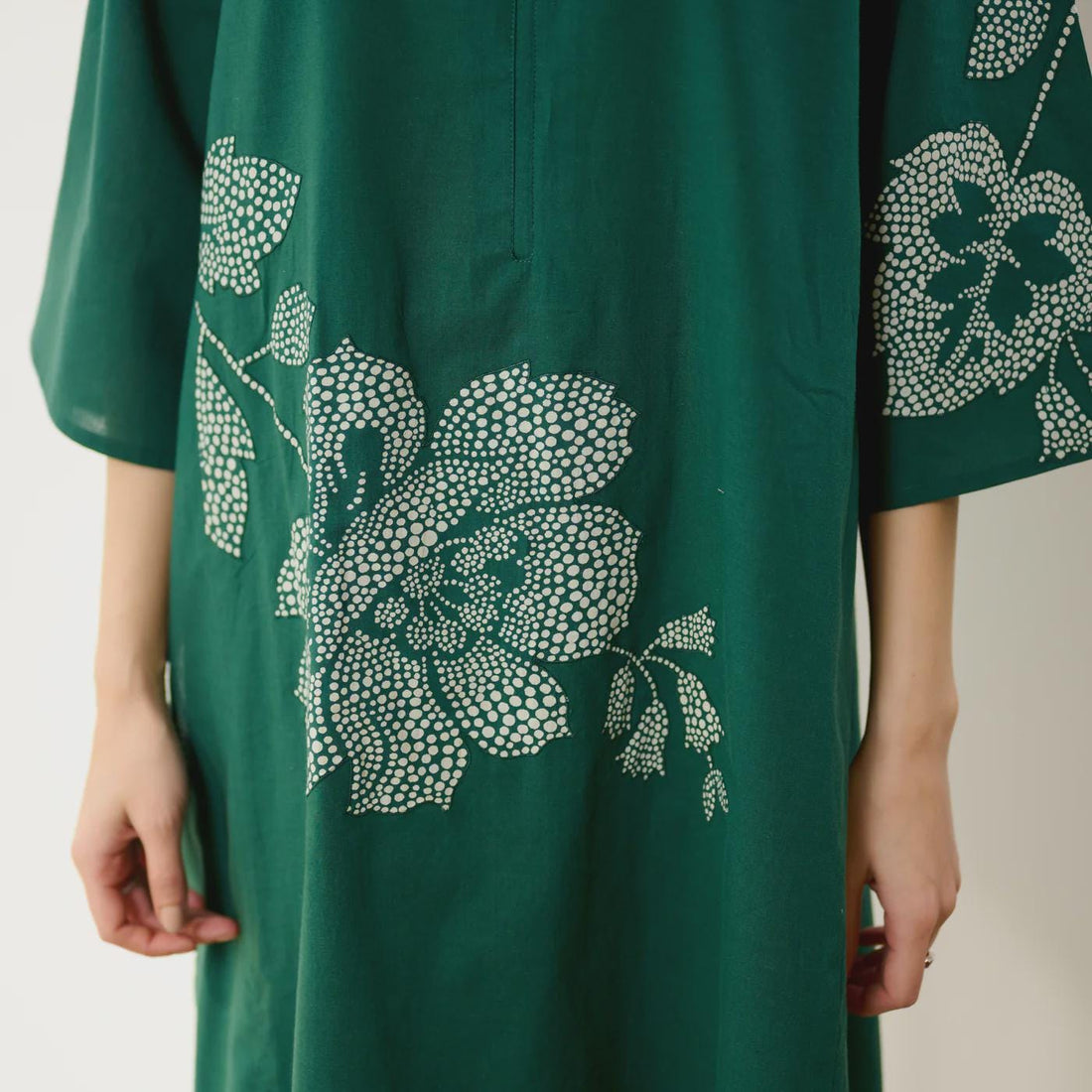 Green Meadow Patchwork Cotton Kurta Set