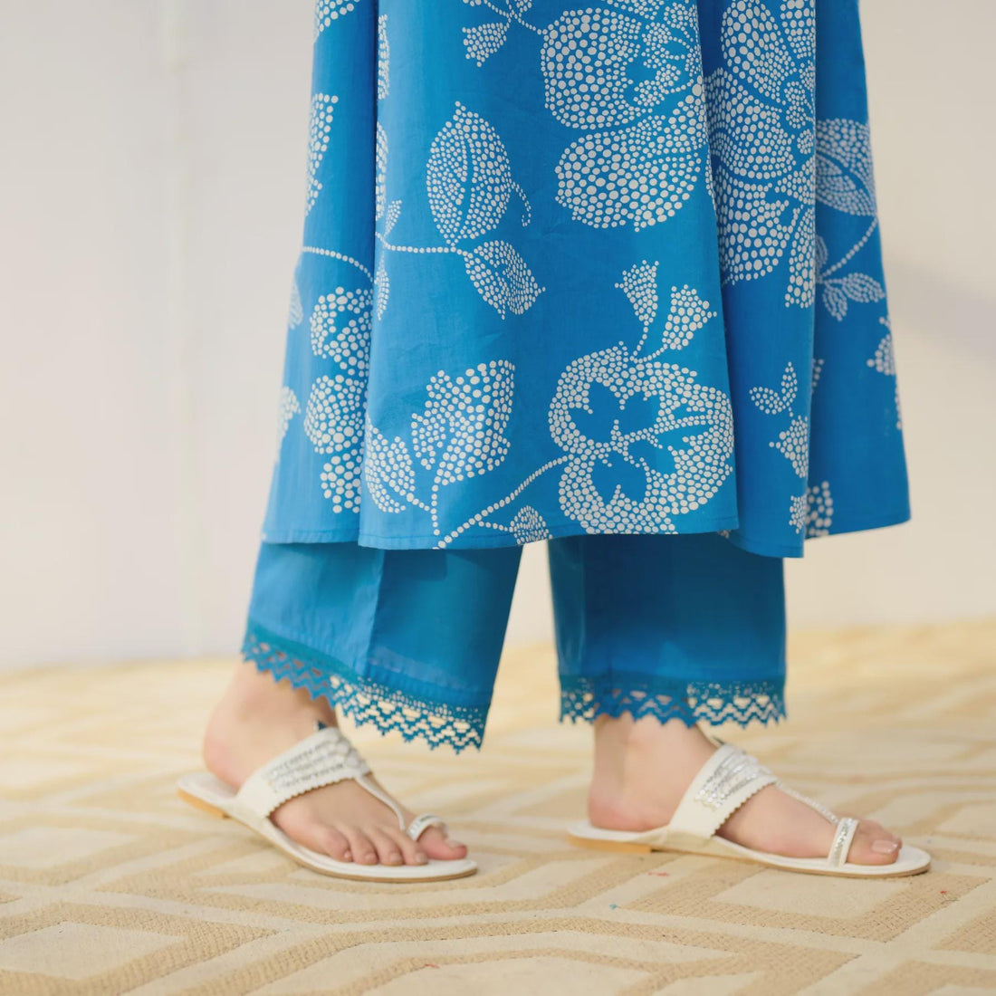 Blue Cotton Kurta Set