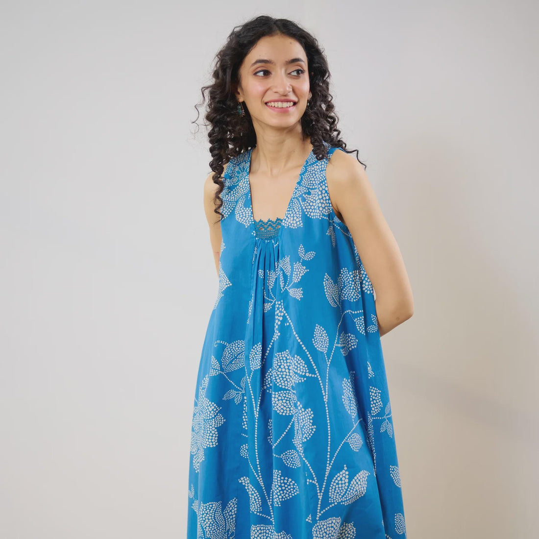 Blue Cotton Kurta Set