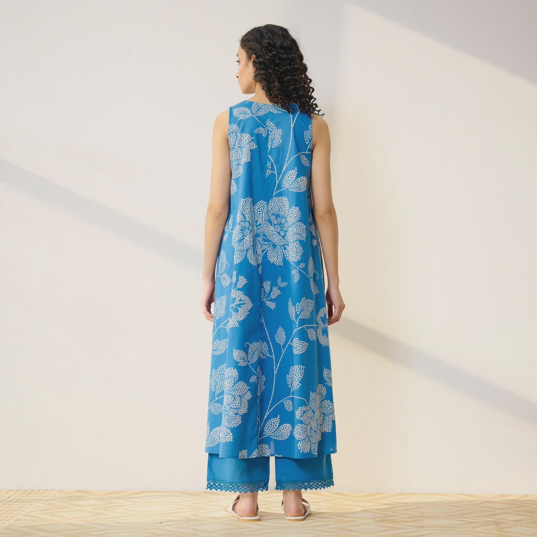 Blue Cotton Kurta Set