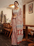 Handcrafted Jaipuri Block Print Mulmul Cotton Saree